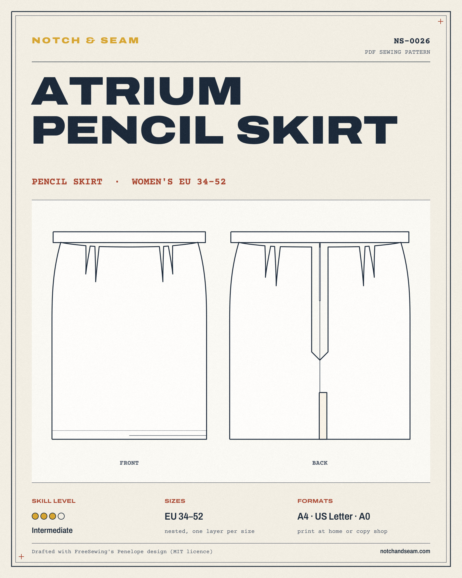 Atrium Pencil Skirt