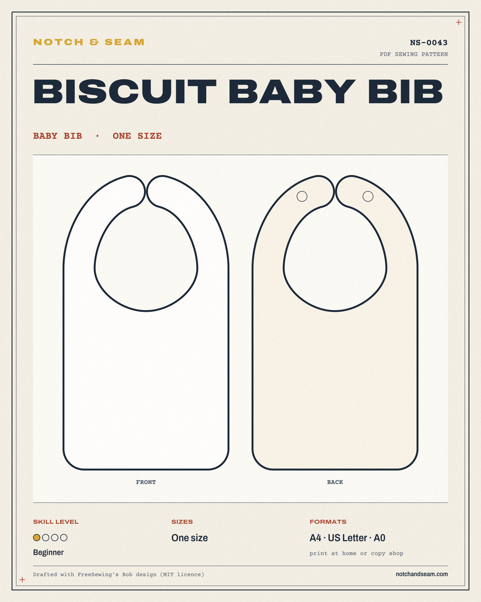 Biscuit Baby Bib
