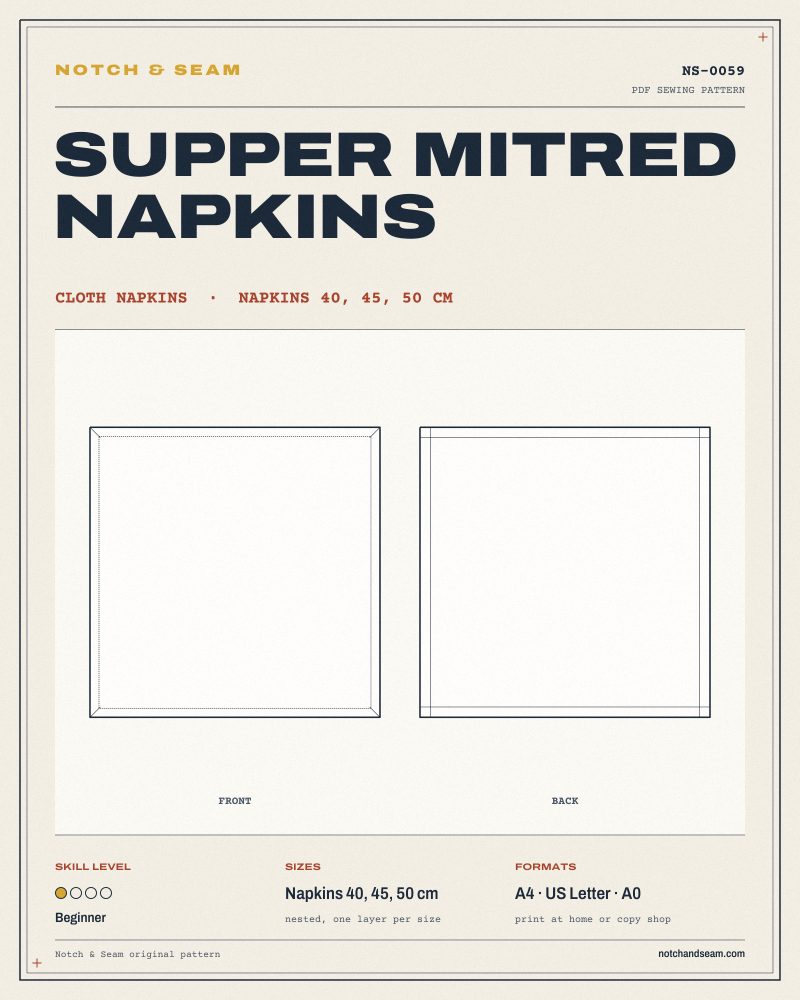 Supper Mitred Napkins